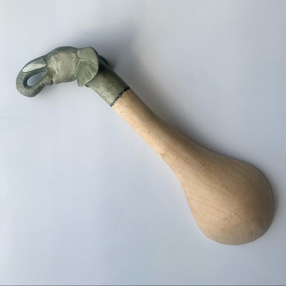 Hand Carved Elephant Wooden Spoon - Picture 3 of 4